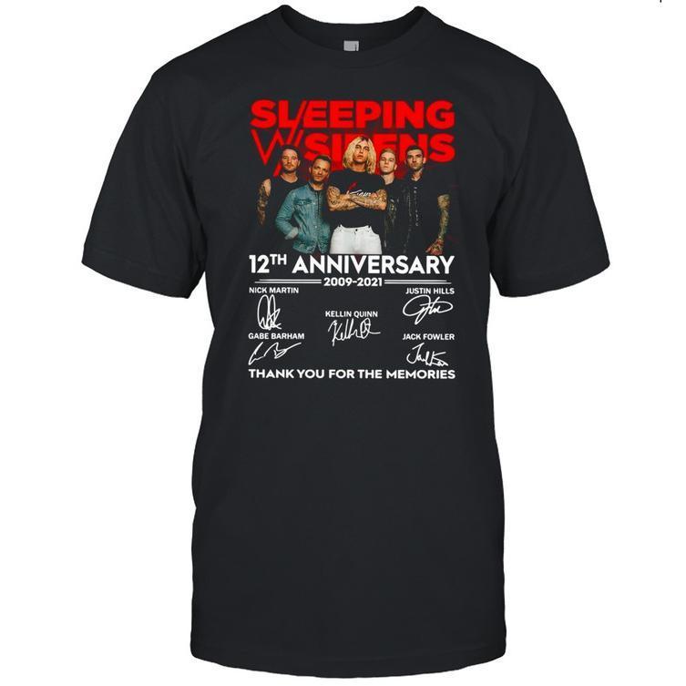 Sleeping Sirens 12th Anniversary 20092021 Thank You Tshirt